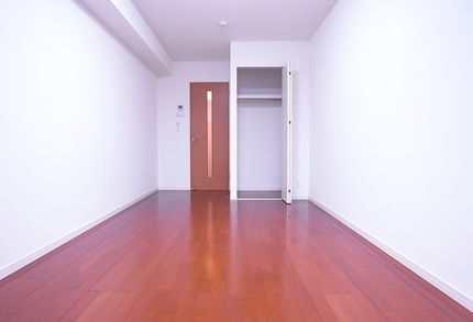 Living and room. Clean floor of the Wood