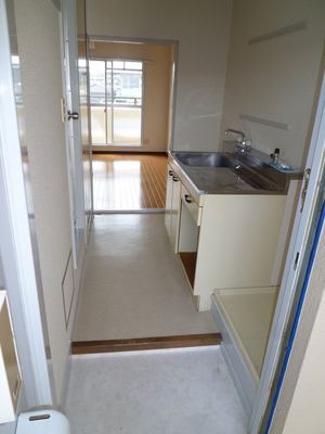 Entrance. There is storage room washing machine