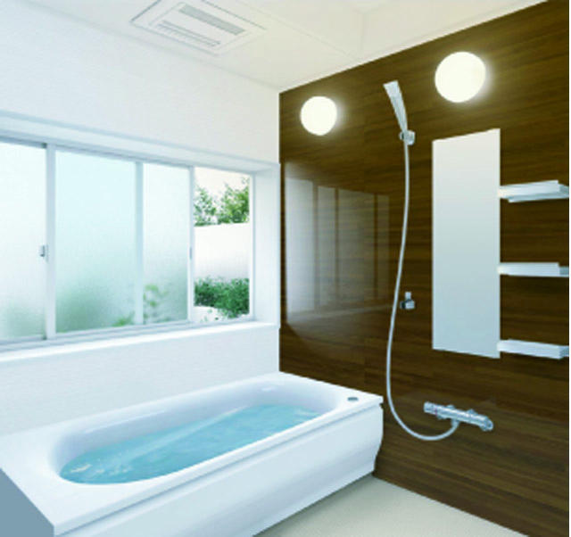 Bathroom. Mist sauna, 16 inches TV, Artificial marble warm bath, Carat floor