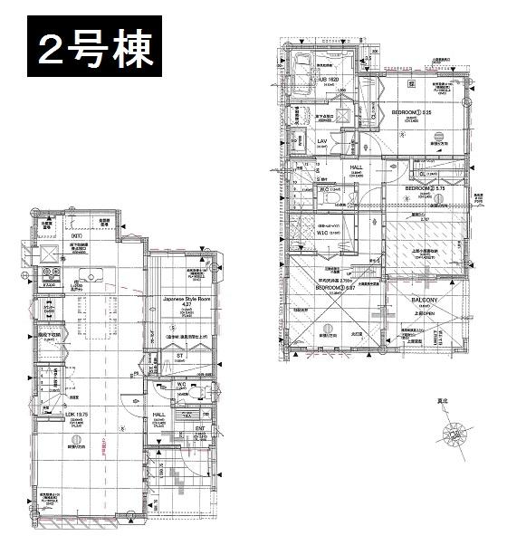 Floor plan. (Building 2), Price 33,800,000 yen, 4LDK, Land area 122.21 sq m , Building area 100.18 sq m