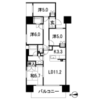 Floor: 4LD ・ K + WIC (walk-in closet), the occupied area: 81.45 sq m, Price: 44,800,000 yen (tentative)