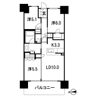 Floor: 3LD ・ K + WIC (walk-in closet), the occupied area: 67.71 sq m, Price: 27,800,000 yen (tentative)