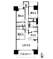 Floor: 3LD ・ K + WTC (walk-through closet), the occupied area: 77.16 sq m, Price: 40,800,000 yen (tentative)