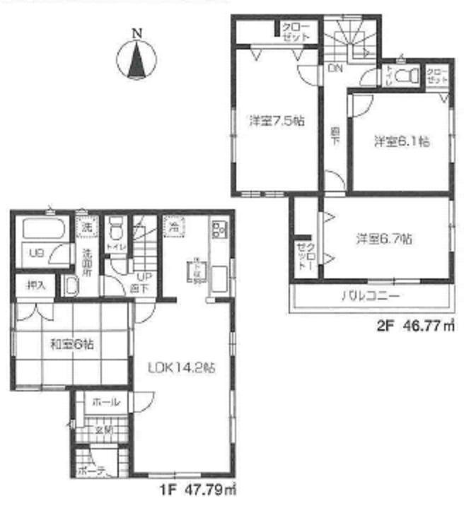Floor plan. 25,800,000 yen, 4LDK, Land area 117.26 sq m , Building area 94.56 sq m