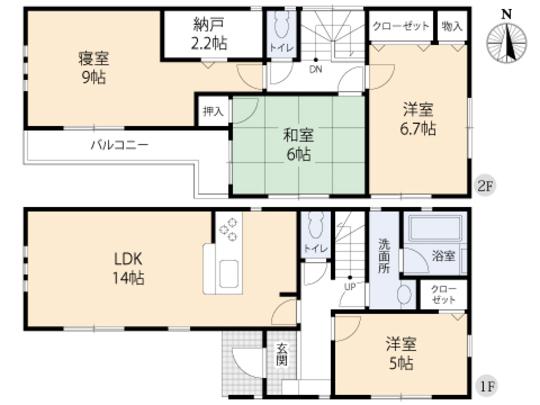 Floor plan. 29,800,000 yen, 4LDK, Land area 136.64 sq m , Building area 94.76 sq m floor plan