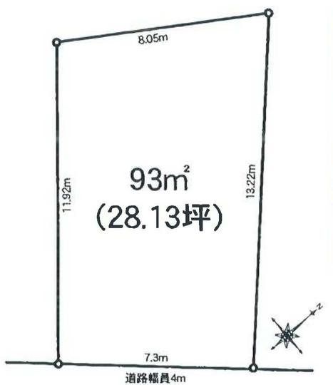Compartment figure. Land price 15 million yen, Land area 93 sq m