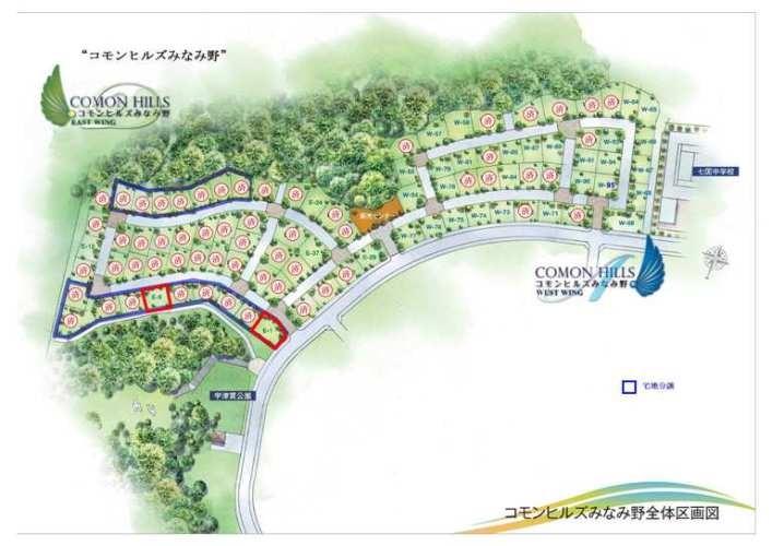 Compartment figure. Land prices - the entire compartment view (within the red frame, Residential land with sale conditions)