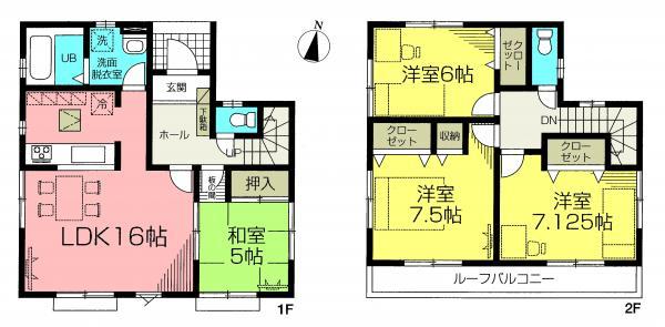 Floor plan. 33,500,000 yen, 4LDK, Land area 137.79 sq m , Building area 99.78 sq m