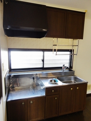 Kitchen. Kitchen with a window.