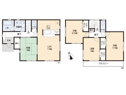 Floor plan. 34,800,000 yen, 4LDK, Land area 120.05 sq m , Building area 94.36 sq m floor plan