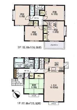 Floor plan. 32,500,000 yen, 5LDK, Land area 203.52 sq m , Building area 110.95 sq m floor plan