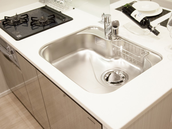 Kitchen. Artificial marble kitchen counter