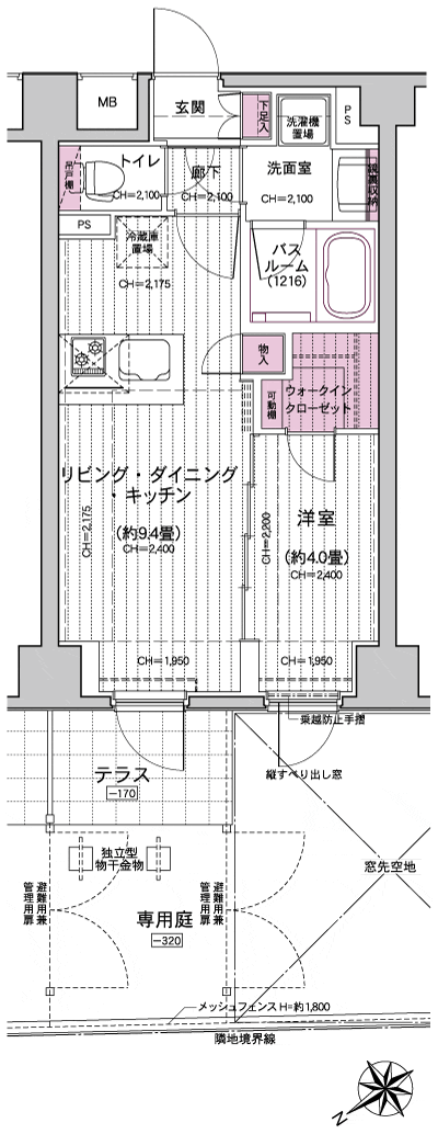 Floor: 1LDK + WIC, the occupied area: 33.96 sq m, Price: 1980 yen, now on sale