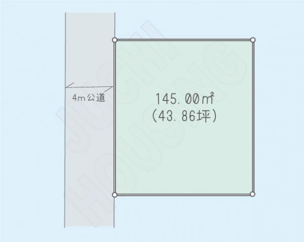 Compartment figure. Land price 16.8 million yen, Land area 145 sq m