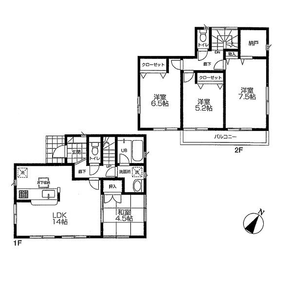 Floor plan. 29,800,000 yen, 4LDK, Land area 120.92 sq m , Building area 89.5 sq m