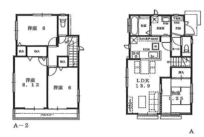 Floor plan. (A Building), Price 37,400,000 yen, 4LDK, Land area 117.98 sq m , Building area 91.13 sq m