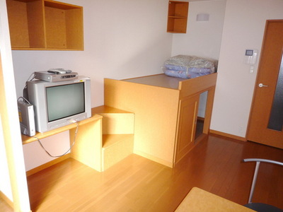 Living and room. Bed around