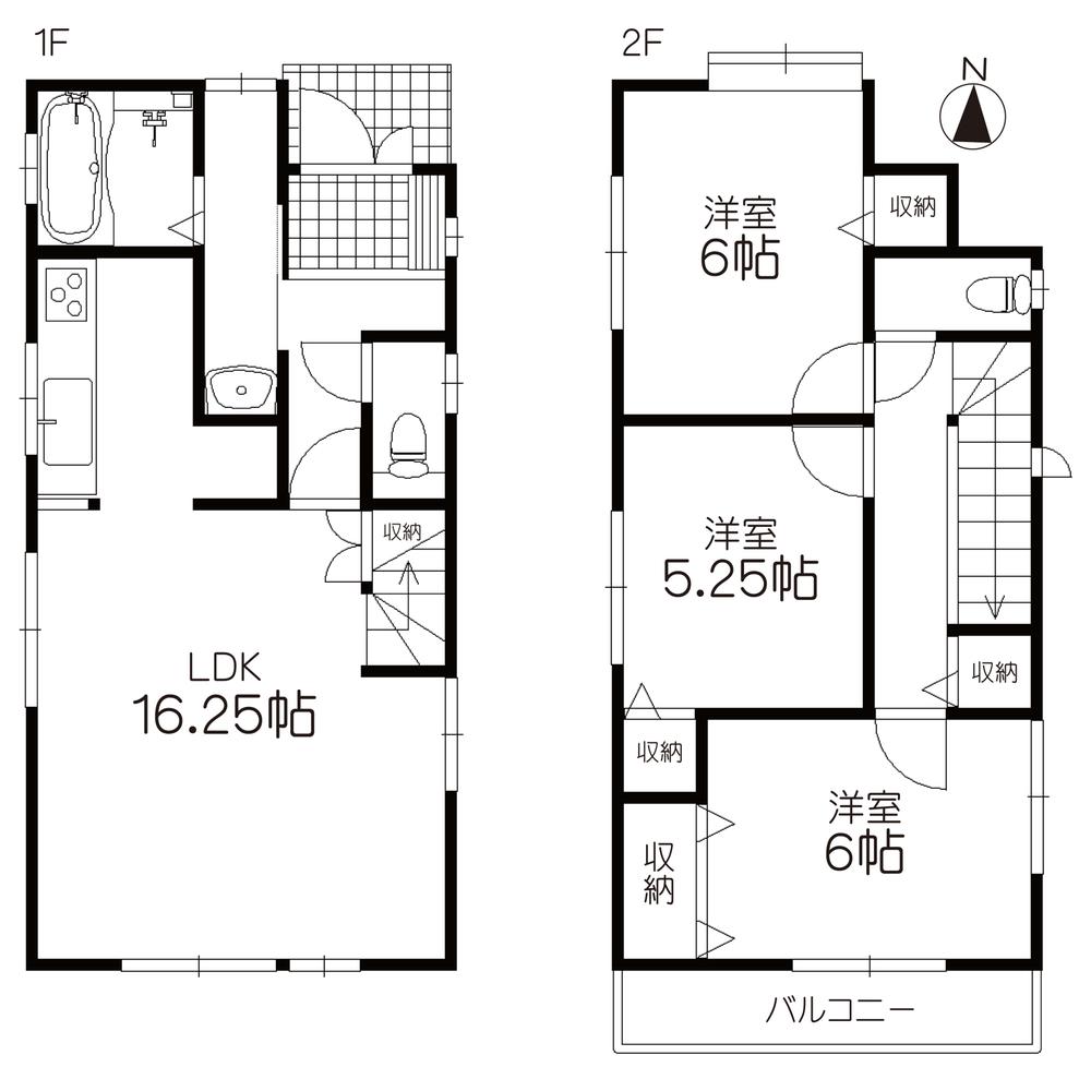Floor plan. (3 Building), Price 31,900,000 yen, 3LDK, Land area 106.66 sq m , Building area 83.42 sq m