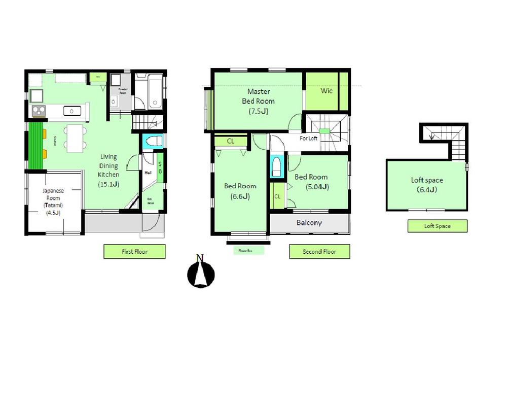 Floor plan. 43,800,000 yen, 3LDK, Land area 110.62 sq m , Building area 88.48 sq m tatami corner 4.5 Pledge