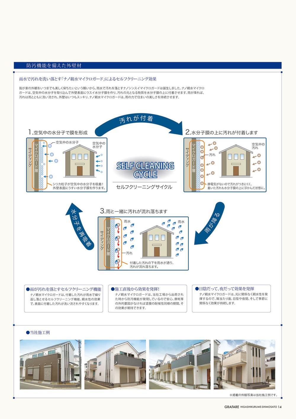 Construction ・ Construction method ・ specification. Outer wall material with an antifouling function