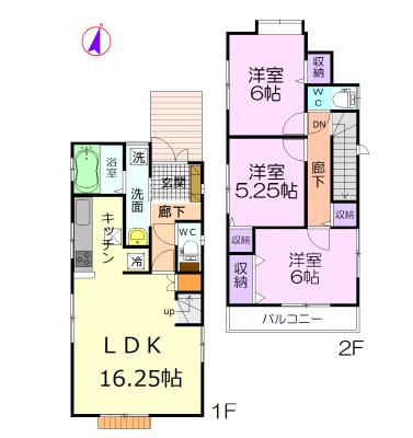 Floor plan. (3 Building), Price 31,900,000 yen, 3LDK, Land area 106.66 sq m , Building area 83.42 sq m