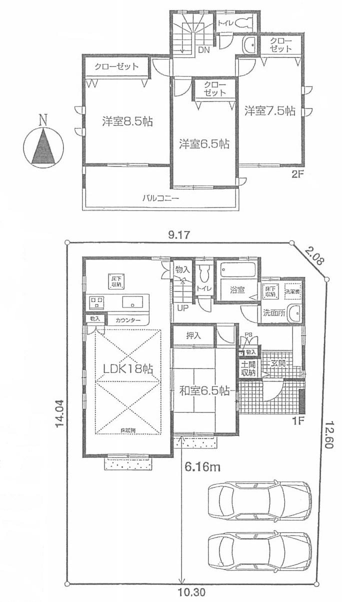 Floor plan. 45,800,000 yen, 4LDK, Land area 145.85 sq m , Building area 114.26 sq m