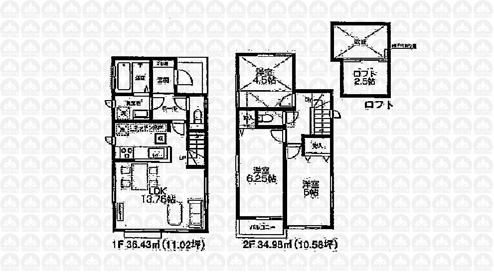 Floor plan. 30,800,000 yen, 3LDK, Land area 91.55 sq m , Building area 71.41 sq m 2 Building