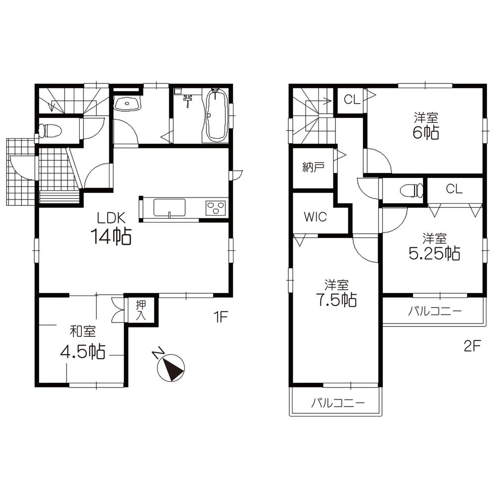 Floor plan. (14 Building), Price 36,800,000 yen, 4LDK, Land area 115 sq m , Building area 91.08 sq m