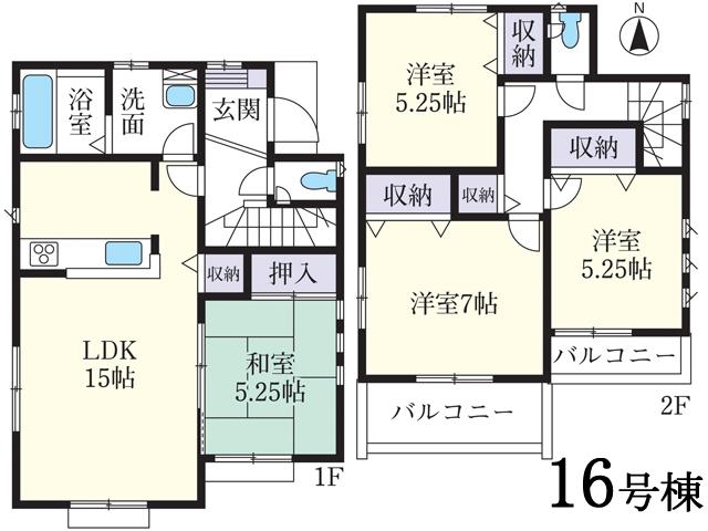 Floor plan. Rendering (1 Building ~ 7 Building)