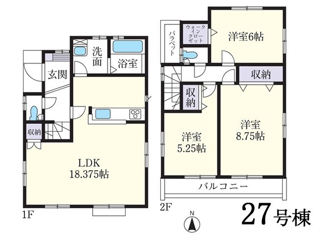 Floor plan. Higashi Kurume Municipal to the first elementary school 820m