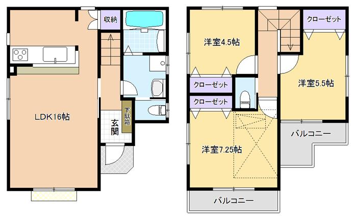 Floor plan. 42,800,000 yen, 3LDK, Land area 100.73 sq m , Building area 79.08 sq m south road ・ Day good