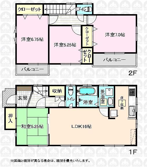 Floor plan. (3 Building), Price 29,900,000 yen, 4LDK, Land area 100 sq m , Building area 95.22 sq m