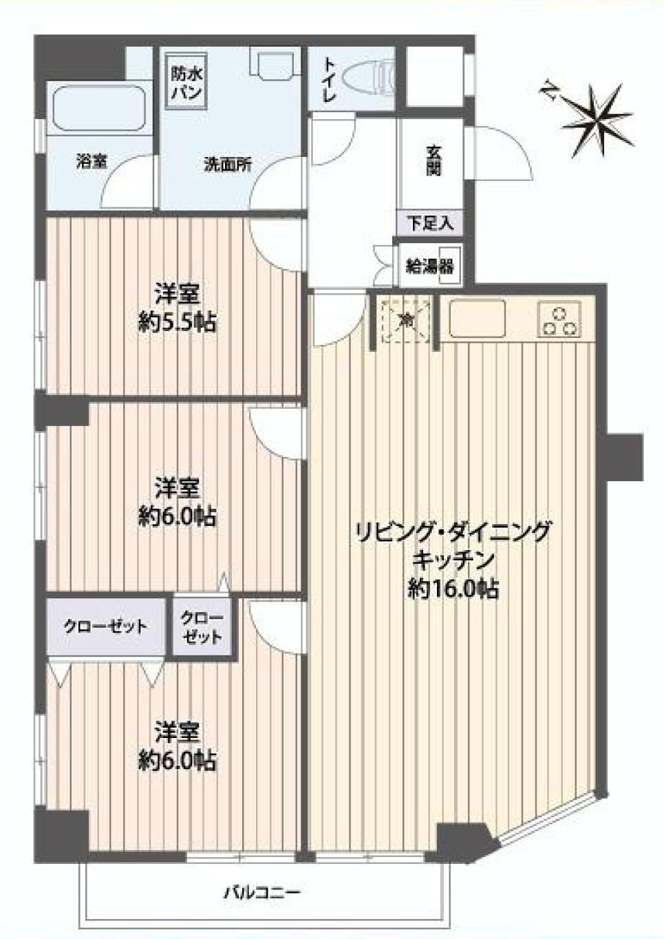 Floor plan. 3LDK, Price 20.8 million yen, Occupied area 77.91 sq m , Balcony area 4.9 sq m 3LDK Full renovation