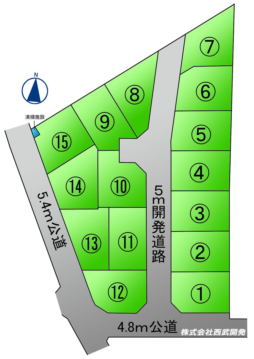 The entire compartment Figure. All 15 buildings of a condominium site