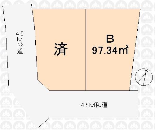 Compartment figure. Land price 18,110,000 yen, Land area 97.34 sq m