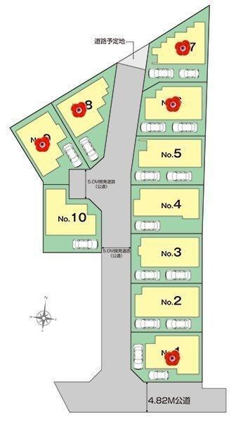 The entire compartment Figure. Higashimurayama Kumegawa-cho 1-chome compartment view