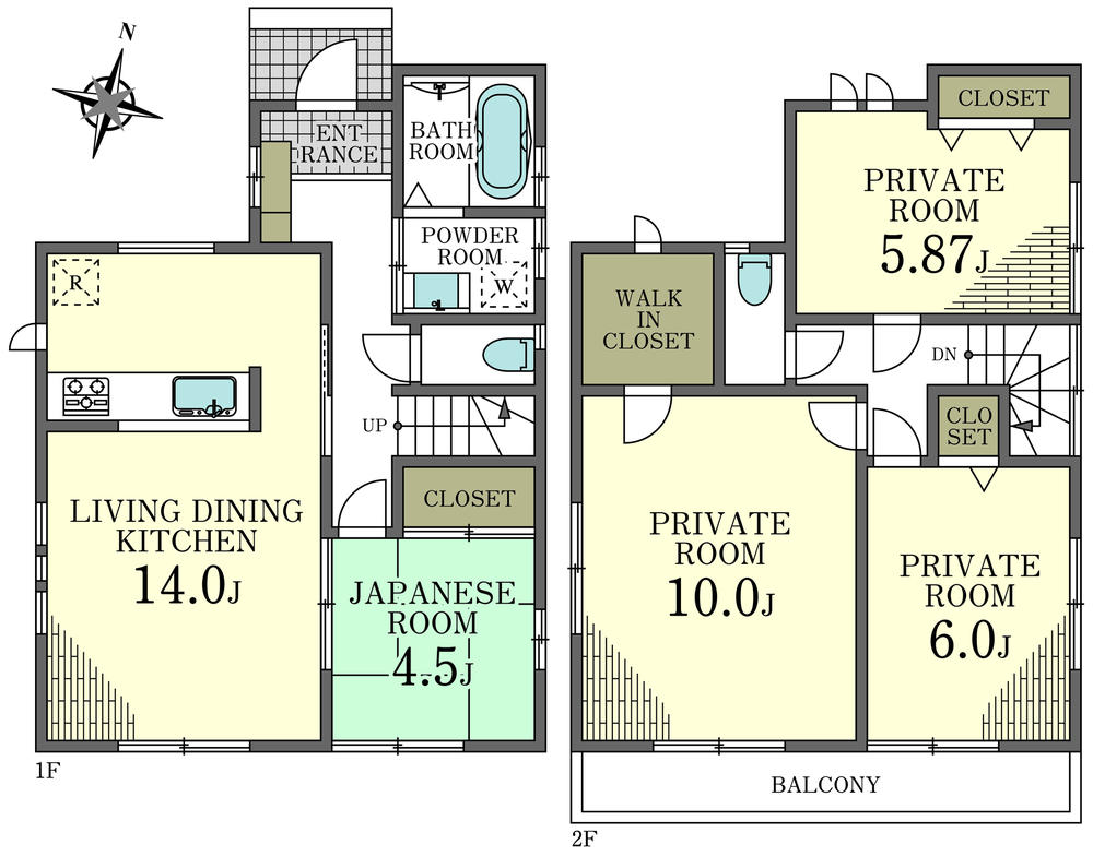 Building plan example (floor plan). Building plan example (No. 17 locations) 4LDK, Land price 27,800,000 yen, Land area 118.01 sq m , Building price 12 million yen, Building area 93.96 sq m