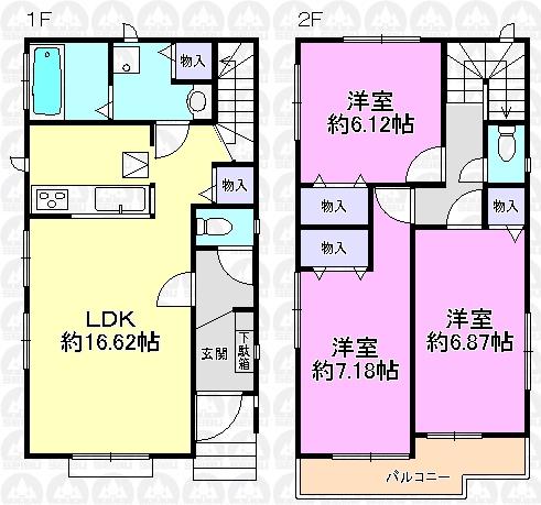 Floor plan. (I Building), Price 31,900,000 yen, 3LDK, Land area 113.34 sq m , Building area 88.08 sq m