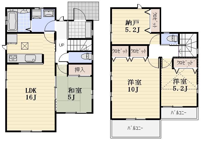 Floor plan. (3 Building), Price 38,800,000 yen, 3LDK+S, Land area 130.66 sq m , Building area 96.46 sq m