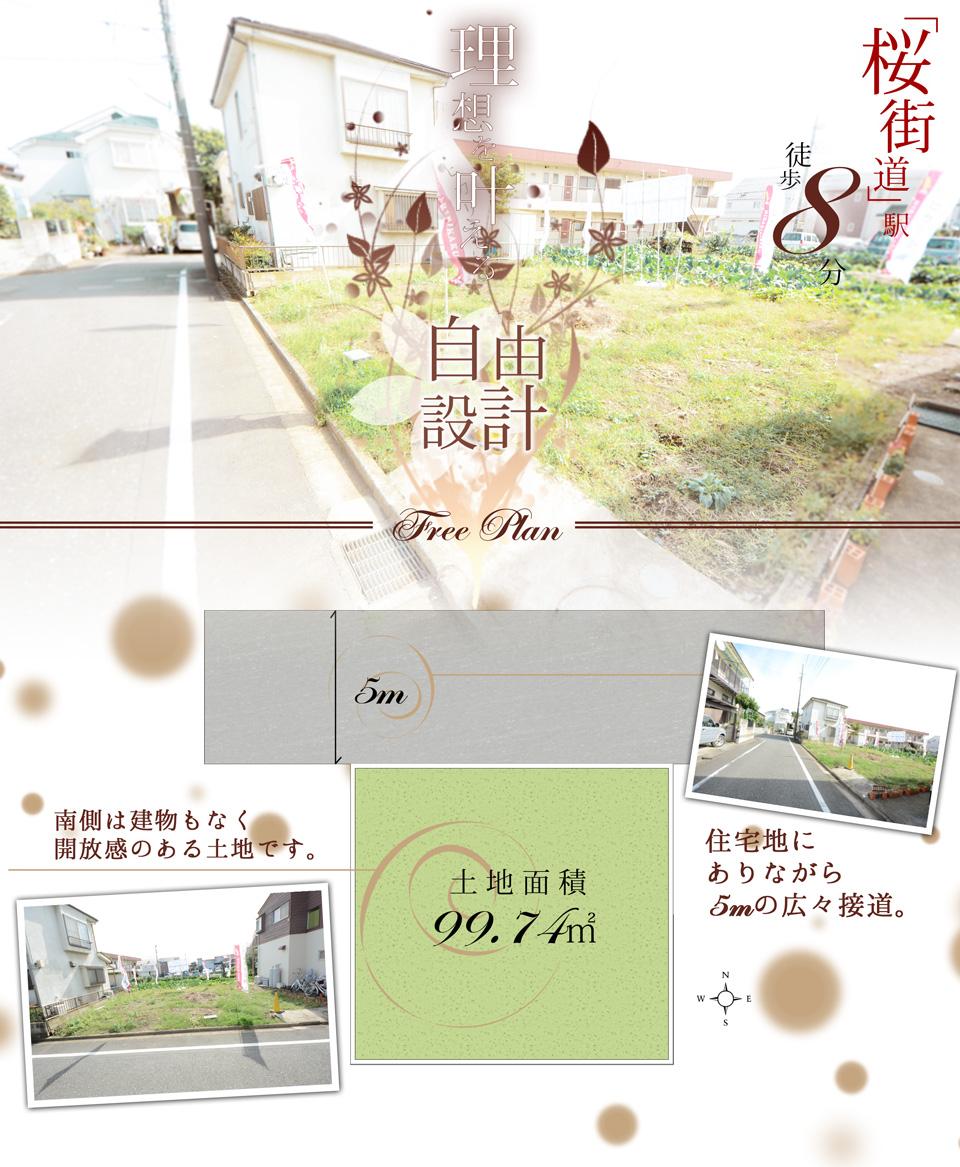 Compartment figure. Land price 23.8 million yen, Land area 99.74 sq m compartment view