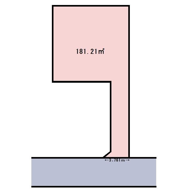 Compartment figure. Land price 29,800,000 yen, Land area 181.21 sq m