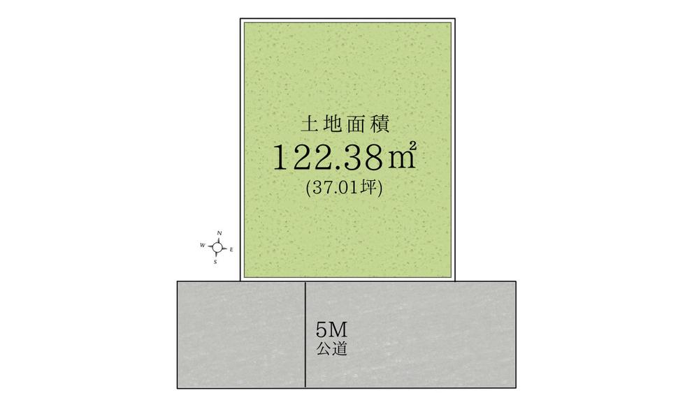 Compartment figure. Land price 33,800,000 yen, Good is per yang per land area 122.38 sq m south 5M public road!