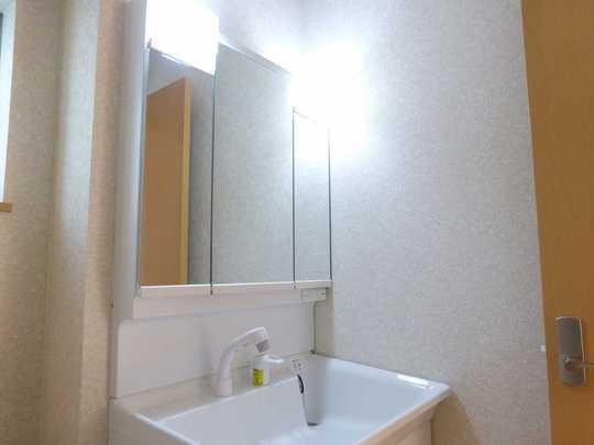 Wash basin, toilet. Wash