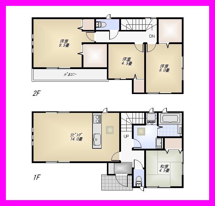 Floor plan. 36,800,000 yen, 4LDK + S (storeroom), Land area 110.09 sq m , Building area 93.96 sq m