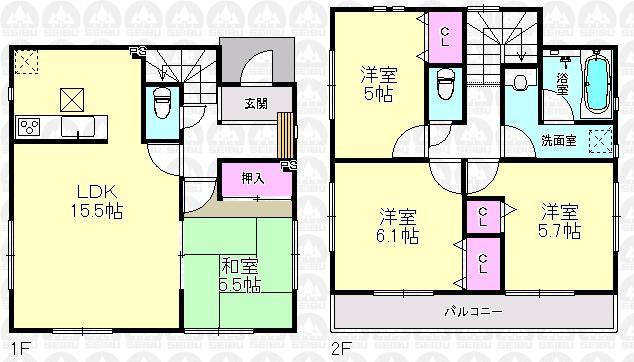 Floor plan. Seibu Haijima Line "Higashiyamato" station doers 20 paces