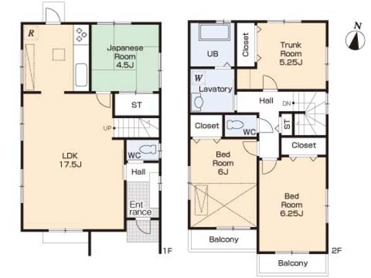 Floor plan. 35,800,000 yen, 3LDK, Land area 94.65 sq m , Building area 89.36 sq m floor plan