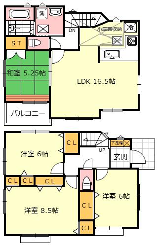 Floor plan. 36,800,000 yen, 4LDK, Land area 115 sq m , Building area 96.38 sq m