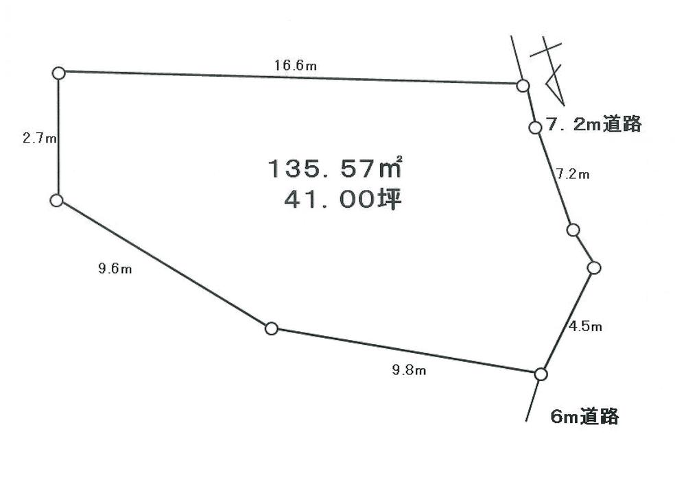 Compartment figure. Land price 16.8 million yen, Land area 135.57 sq m