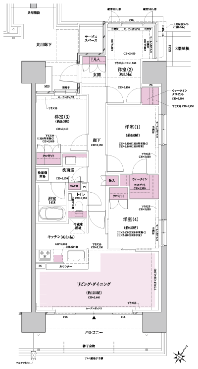 Floor: 4LDK + 2WIC, occupied area: 83.13 sq m, Price: TBD