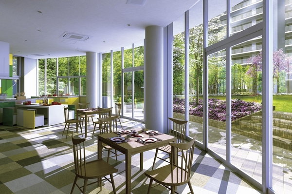  [Kitchen studio] When [Kids Room] Community space provided an open cooking space "kitchen studio" is to foster the parent-child connection. It will also be installed "Kids Room" next to (Rendering)